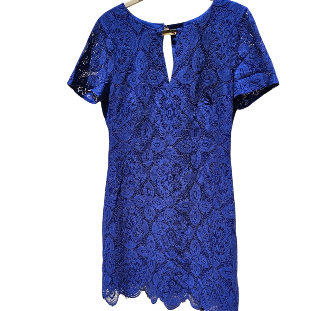 EUC Kensie Elegant Blue Lace Dress Worn Once For A Wedding. Size 6 No Known Flaw
